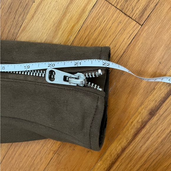 Zara Basic Brown Faux Women’s Leather Jacket - Picture 6 of 9